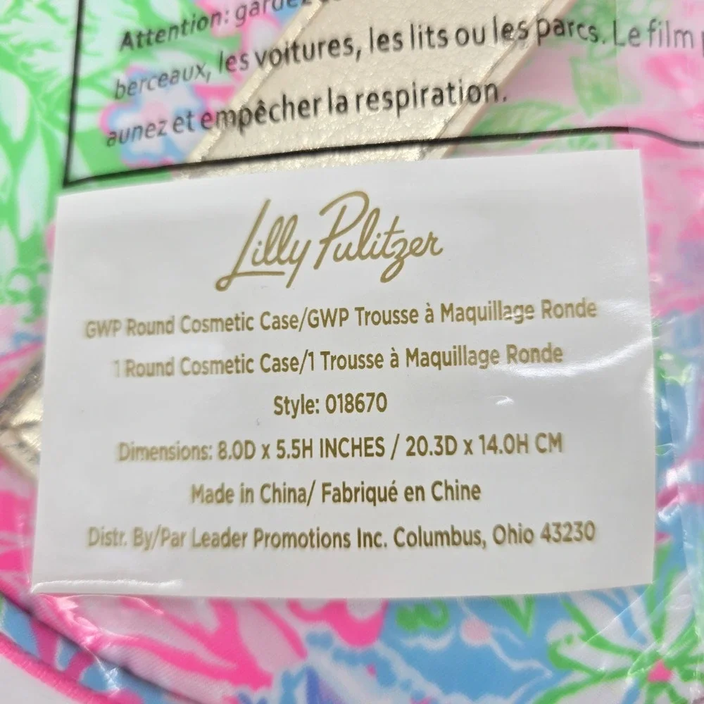 Lilly Pulitzer Cosmetic Case Womens Bright Delight Patch A Floral Multi NWT